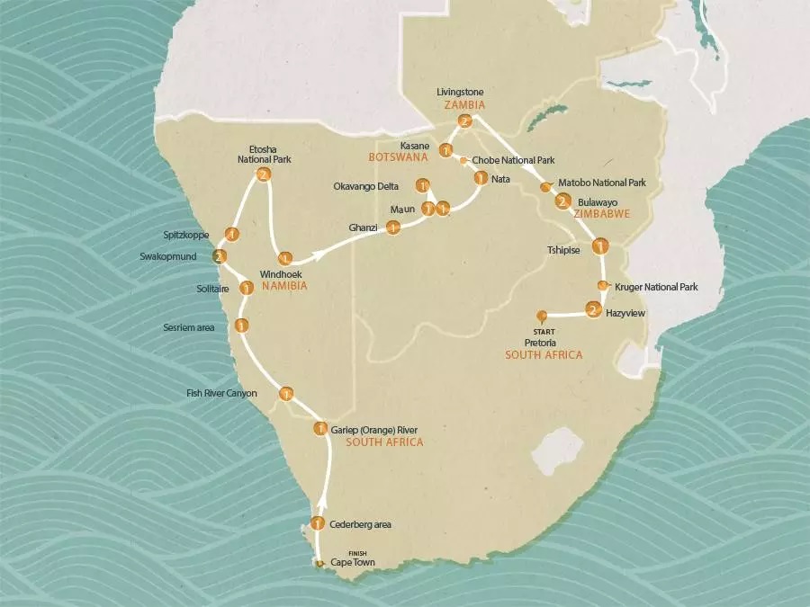 2019-20-Map-of-25-Day-South-West-Safari-ZOKICP